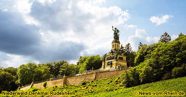 The Germania monument is the landmark of Rdesheim am Rhein that can be seen from afar.